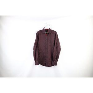 Horst Mens Size 15 Slim Fit Collared Long Sleeve Button Dress Shirt Red